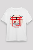 Fuji Dağı Beyaz Unisex Tişört T-Shirt - TişörtFabrikası