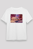 Fuji Dağı Beyaz Unisex Tişört T-Shirt - TişörtFabrikası
