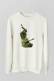 Full Metal Jacket Baskılı Beyaz Unisex Sweatshirt