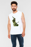 Full Metal Jacket Baskılı Beyaz Unisex Kolsuz Tişört