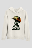 Full Metal Jacket Beyaz Unisex Hoodie