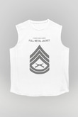 Full Metal Jacket Beyaz Unisex Kolsuz Tişört