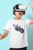 Full Throttle Baskılı Beyaz Unisex Beyaz Çocuk Tişört - Tshirt