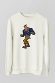 Full Throttle Baskılı Beyaz Unisex Sweatshirt