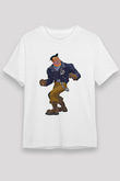 Full Throttle Baskılı Unisex Beyaz Tişört - Tshirt
