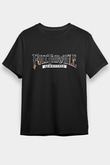 Full Throttle Baskılı Unisex Siyah Tişört - Tshirt
