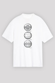 Futbol Baskılı Unisex Beyaz Oversize Tişört - Tshirt