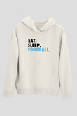 Futbol Baskılı Unisex Ekru Hoodie