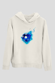 Futbol Baskılı Unisex Ekru Hoodie