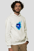 Futbol Baskılı Unisex Ekru Hoodie