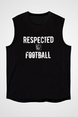 Futbol - Football Baskılı Unisex Siyah Kolsuz Tişört