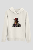Future Baskılı Unisex Beyaz Kapüşonlu Sweatshirt