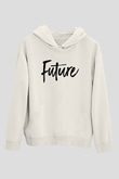 Future Beyaz Unisex Kapüşonlu Sweatshirt