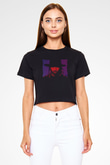 Future Siyah  Crop Top Tişört