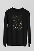 Galaksi Siyah Unisex Sweatshirt