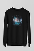 Galaksi Siyah Unisex Sweatshirt