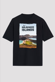 Galapagos Adaları Siyah Unisex Tişört T-Shirt - TişörtFabrikası