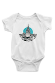 Galata Kulesi Baskılı Beyaz Unisex Bebek Body - Zıbın