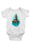 Galata Kulesi Baskılı Beyaz Unisex Bebek Body - Zıbın