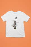 Galata Kulesi Baskılı Beyaz Unisex Beyaz Çocuk Tişört - Tshirt