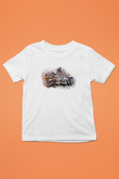 Galata Kulesi Baskılı Beyaz Unisex Beyaz Çocuk Tişört - Tshirt