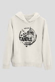 Galata Kulesi Baskılı Beyaz Unisex Hoodie