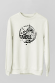 Galata Kulesi Baskılı Beyaz Unisex Sweatshirt