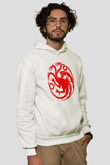 Game of Thrones Beyaz Unisex Kapşonlu Sweatshirt