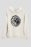 Game of Thrones Beyaz Unisex Kapşonlu Sweatshirt