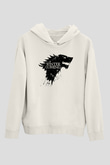 Game of Thrones Beyaz Unisex Kapşonlu Sweatshirt