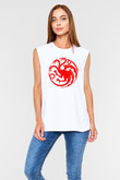 Game of Thrones Beyaz Unisex Kolsuz Tişört