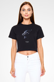 Game of Thrones Siyah Crop Top Tişört