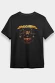 Gammaray Baskılı Unisex Siyah Tişört - Tshirt