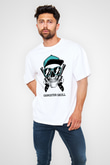Gangster Kuru Kafa Baskılı Unisex Beyaz Tişört
