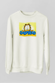Garfield Beyaz Unisex  Sweatshirt