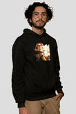 Garfield Siyah Unisex Kapüşonlu Sweatshirt