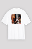 Gary Moore Baskılı Unisex Beyaz Oversize Tişört
