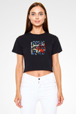Gary Moore Baskılı Unisex Siyah Crop Top Tişört