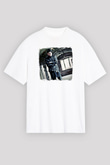 Gary Numan Baskılı Unisex Beyaz Oversize Tişört