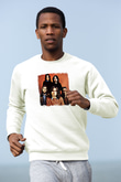 Genesis Baskılı Unisex Beyaz Sweatshirt