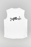 Genesis Beyaz Unisex Kolsuz Tişört