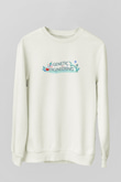 Genetik Mühendisliği Baskılı Unisex Beyaz Sweatshirt