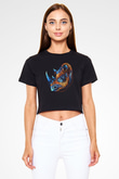 Gergedan Siyah  Crop Top Tişört