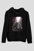 Gergedan Siyah Unisex Hoodie