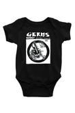 Germs Baskılı Siyah Bebek Body - Zıbın
