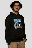 Germs Baskılı Unisex Siyah Hoodie