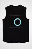 Germs Baskılı Unisex Siyah Kolsuz Tişört