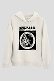 Germs Beyaz Unisex Kapşonlu Sweatshirt