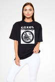 Germs Siyah Unisex Oversize Tişört T-Shirt