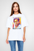 Gertrude B Elion Baskılı Unisex Oversize Beyaz Tişört - Tshirt